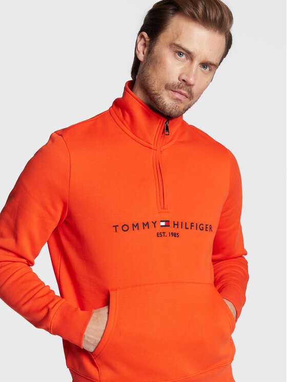 Tommy Hilfiger Tommy Hilfiger Bluza Logo MW0MW20954 Pomarańczowy Regular Fit