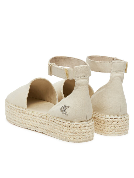 Calvin Klein Jeans Calvin Klein Jeans Espadrilės Flatform Espadrille Sling Mg YW0YW01735 Smėlio