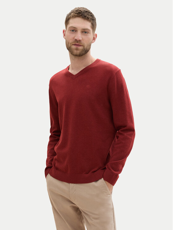 Tom Tailor Tom Tailor Džemper 1039806 Crvena Regular Fit