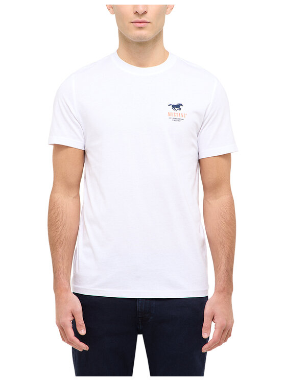 Mustang Mustang T-shirt Style Austin Bianco Regular Fit