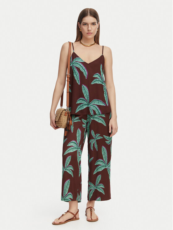 LOLA CASADEMUNT LOLA CASADEMUNT топ LS2615121 Кафяв Regular Fit