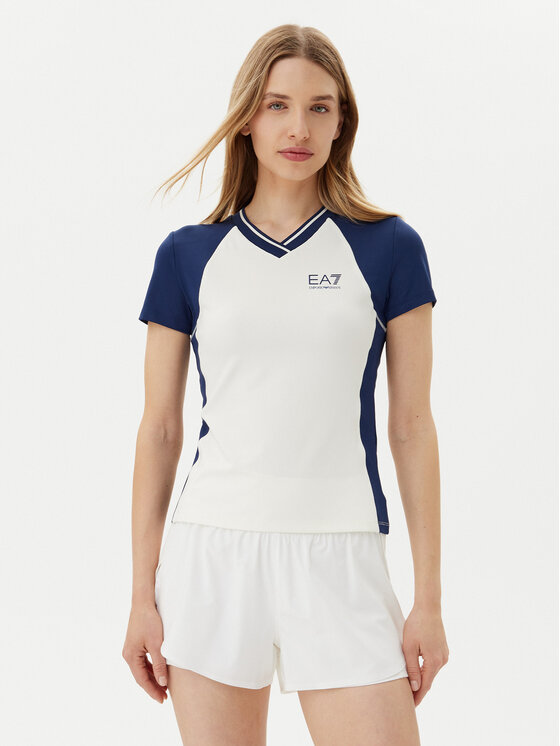 EA7 Emporio Armani EA7 Emporio Armani Tricou tehnic 7W000199 AF13282 M0058 Alb Regular Fit