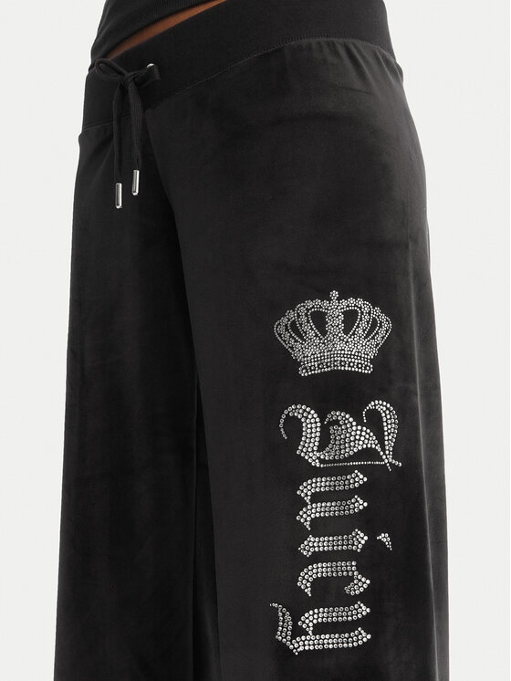 Juicy Couture Juicy Couture Teplákové nohavice Gothic Crown JCBBJ126806 Čierna Straight Leg