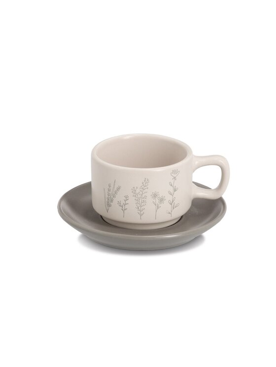 MIAhome MIAhome Filiżanka ze spodkiem Komplet 4 filiżanek do espresso 70 ml Kolorowy