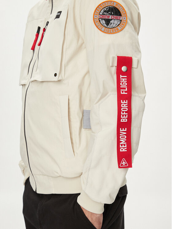 Aeronautica Militare Aeronautica Militare Bomber striukė 241AB2152CT3260 Écru Regular Fit