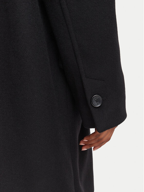BOSS BOSS Vilnonis paltas C_Calesarina 50568506 Juoda Regular Fit