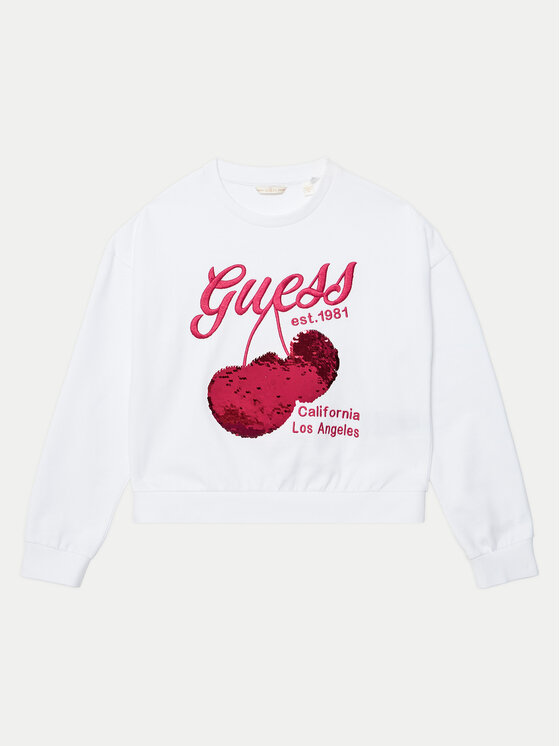 Dziewczęca Bluza Guess, Rozmiar 12Y, Biała, J5GQ00 KA6R4
