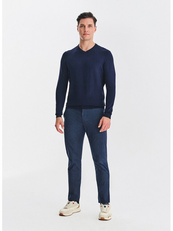Pako Lorente Pako Lorente Sweter P25WN-2X-034 Granatowy Classic Fit