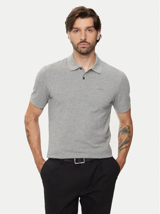 BOSS Boss Tricou polo Pallas 50468362 Gri Regular Fit
