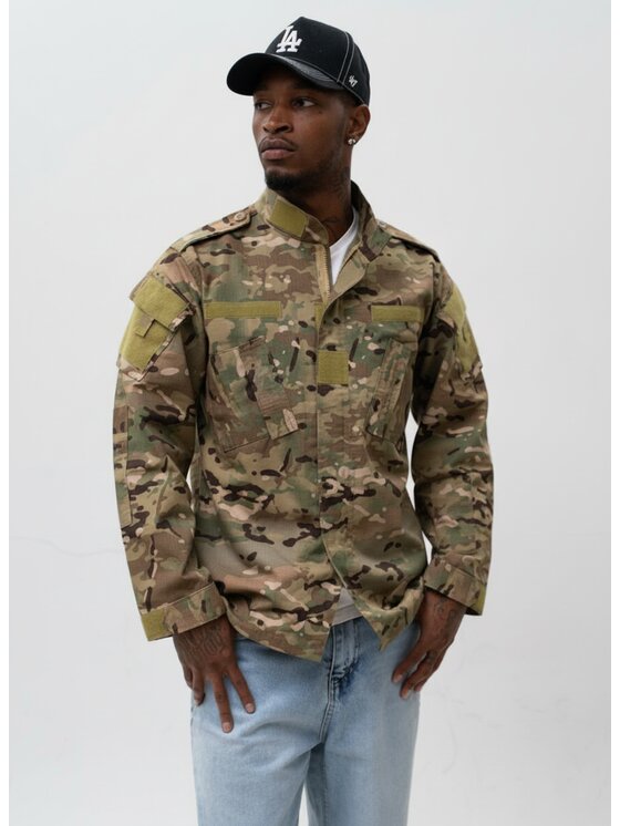 Jigga Wear Jigga Wear Kurtka wielofunkcyjna Moro Camo Wojskowa bluza taktyczna do mundur ripstop 129990 Beżowy Regular Fit