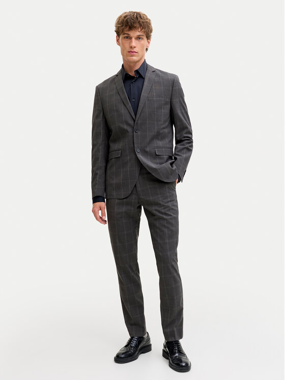 Jack & Jones Jack & Jones Oblek Franco 12183530 Šedá Super Slim Fit