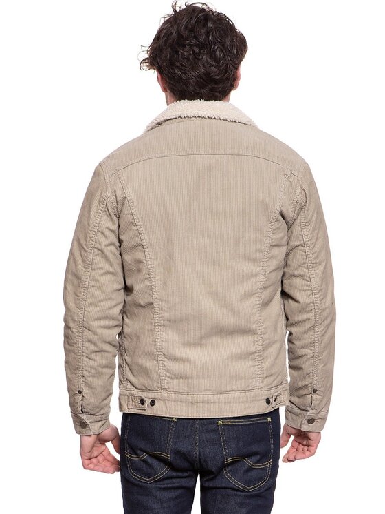 Lee Lee Kurtka zimowa SHERPA JACKET Beżowy Regular Fit