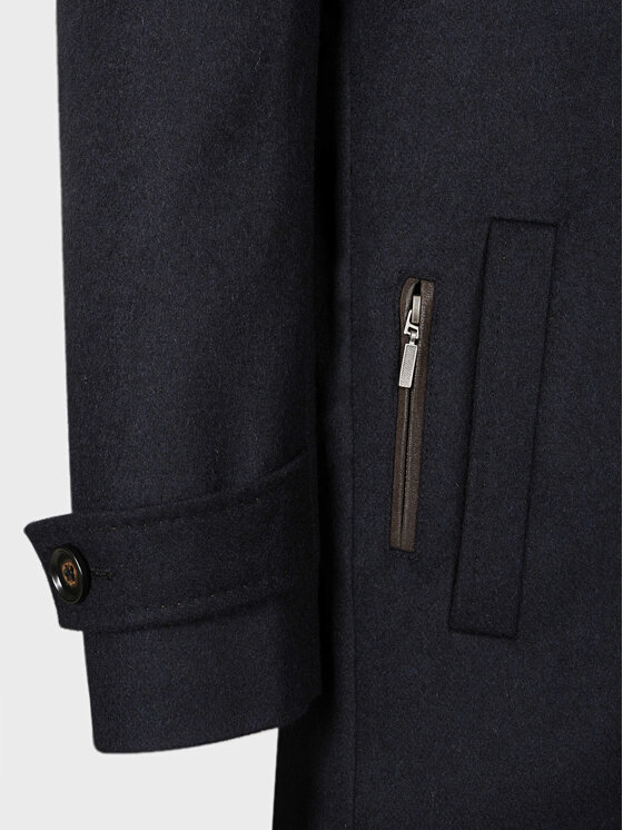 Evenemen Evenemen Płaszcz zimowy BRENO Granatowy Slim Fit