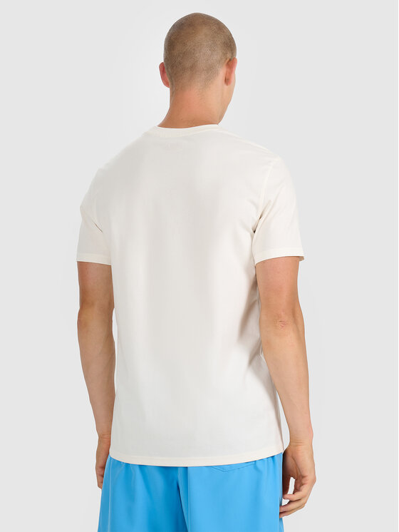 4F 4F T-Shirt FOB SUMMER Kremowy Regular Fit