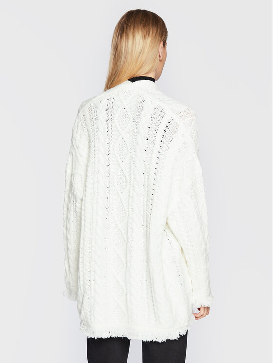 Cardigan CVA22192CD Bianco Relaxed Fit