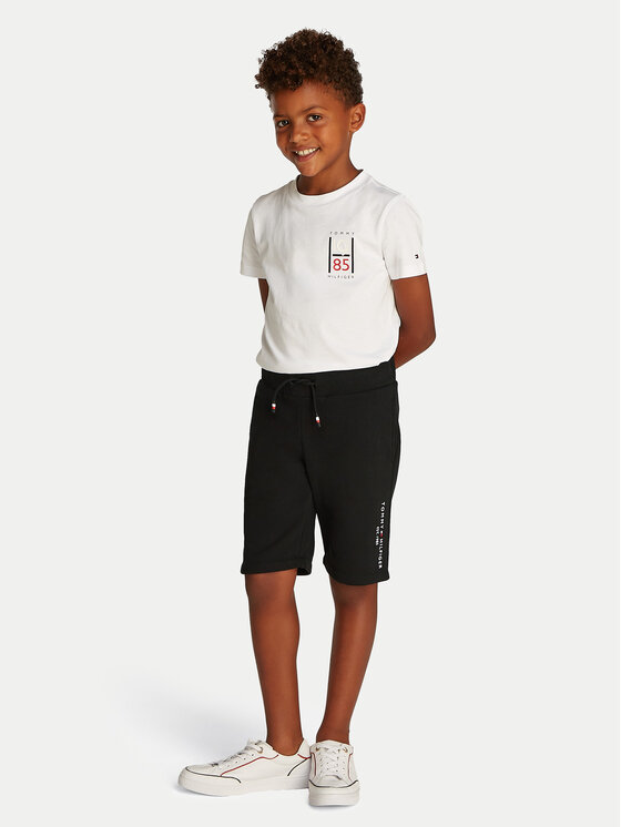 Tommy Hilfiger Tommy Hilfiger Pantaloni scurți sport Essential KB0KB09667 Negru Regular Fit