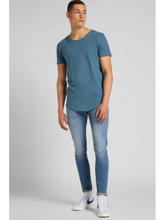 Lee Lee T-shirt ELONGATED TEE Blu Regular Fit