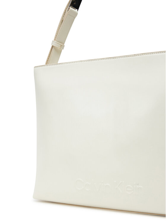 Calvin Klein Calvin Klein Torbica Embossed Logo Medium Shopper K60K613172 Écru