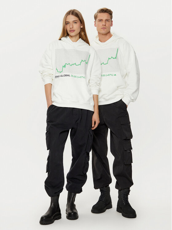 2005 Mikina Pump Biela Relaxed Fit