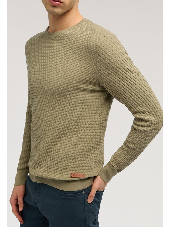 Trussardi Trussardi Sweter M0548000059N014 Zielony Regular Fit