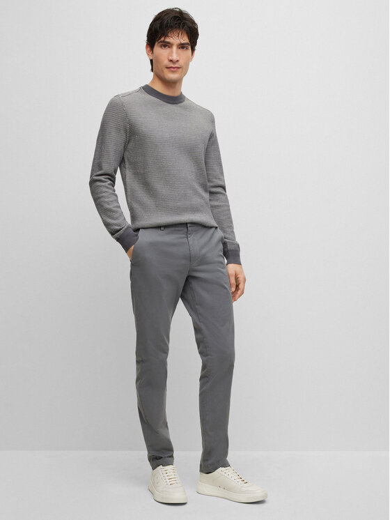 BOSS Boss Čino bikses Kaito1 50487966 Pelēks Slim Fit