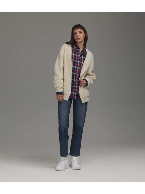 Lee Cooper Lee Cooper Sweter SANDRA Kremowy Oversize