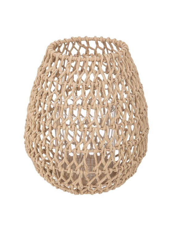 MIAhome MIAhome Lampion rattanowy RISHI 23 cm Beżowy