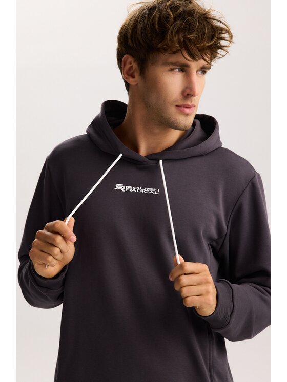 ROUGH RADICAL ROUGH RADICAL Bluza COTTON ACTIVE HOODIE MEN Szary Regular Fit