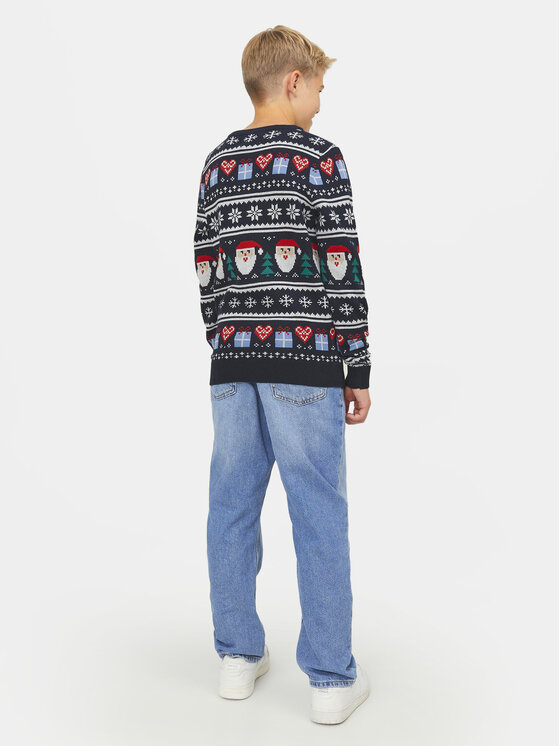 Jack&Jones Junior Jack&Jones Junior Džemper 12248144 Tamnoplava Regular Fit