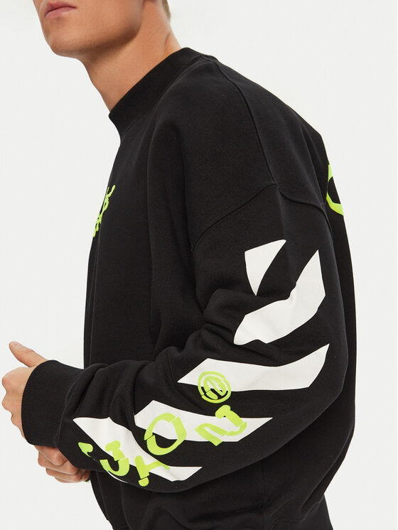 Off-White Off-White Μπλούζα OMBA067S23FLE0011050 Μαύρο Regular Fit