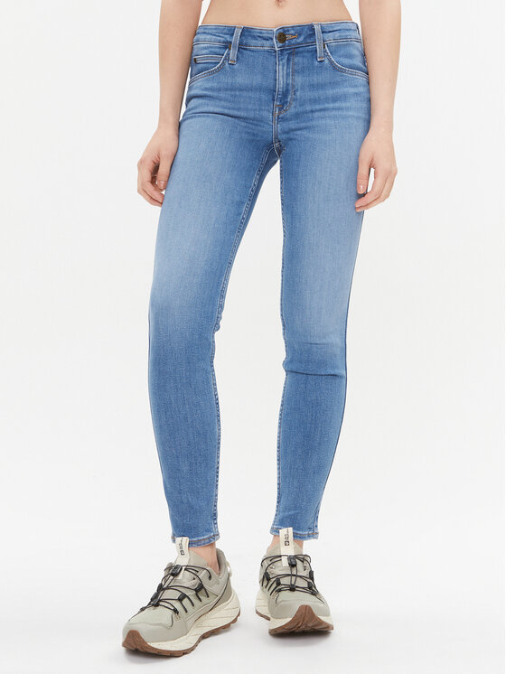 Lee Džínsy 112338294 Modrá Skinny Fit