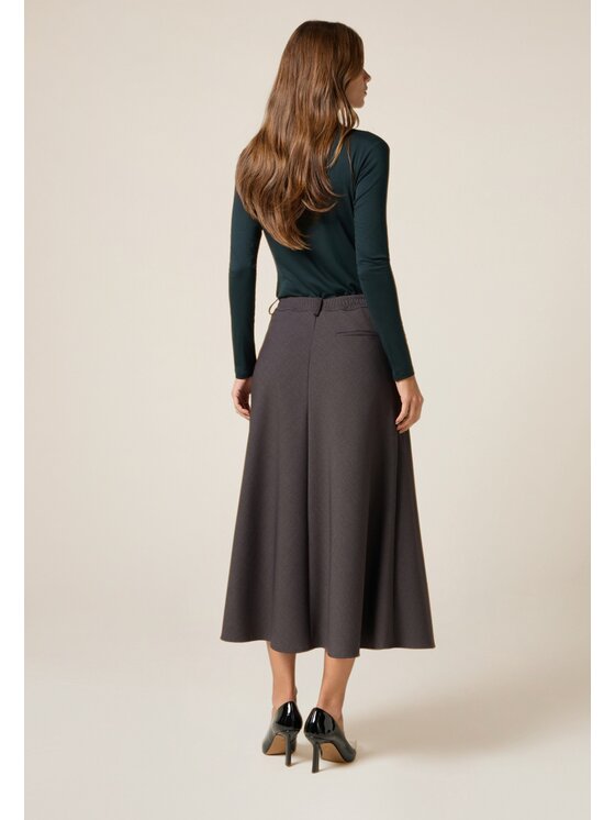 Oltre Oltre Gonna midi 1012J000308N013 Grigio A-Line Fit