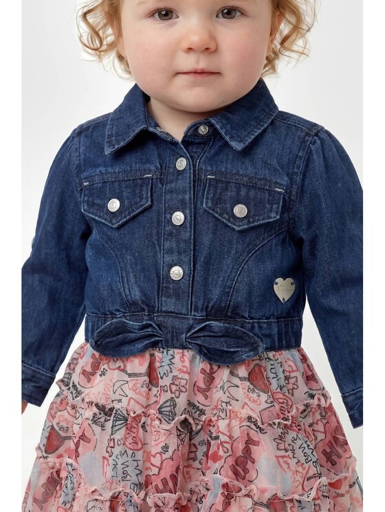 Guess Kids Guess Kids Sukienka codzienna 183319 Niebieski Classic Fit