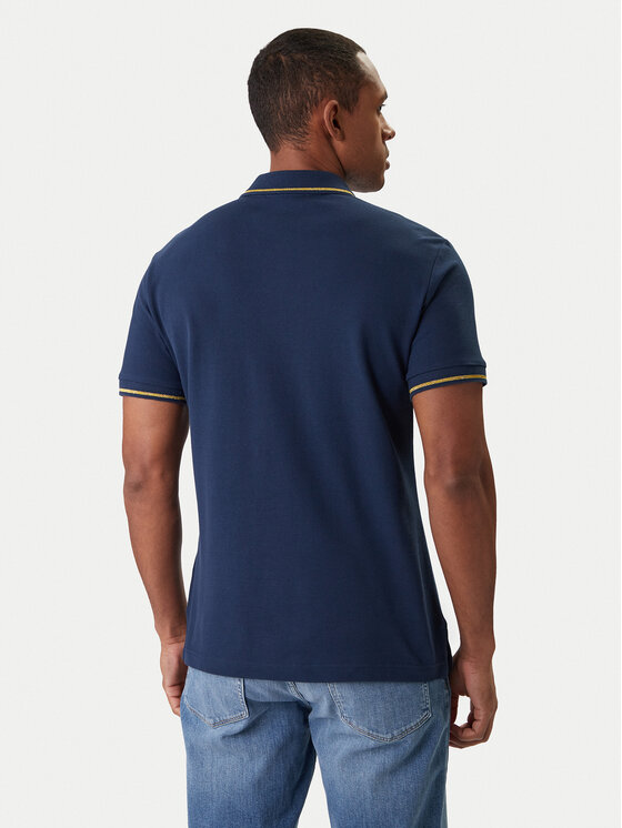 Versace Jeans Couture Versace Jeans Couture Тениска с яка и копчета 80GAGT03 CJ01T Син Regular Fit