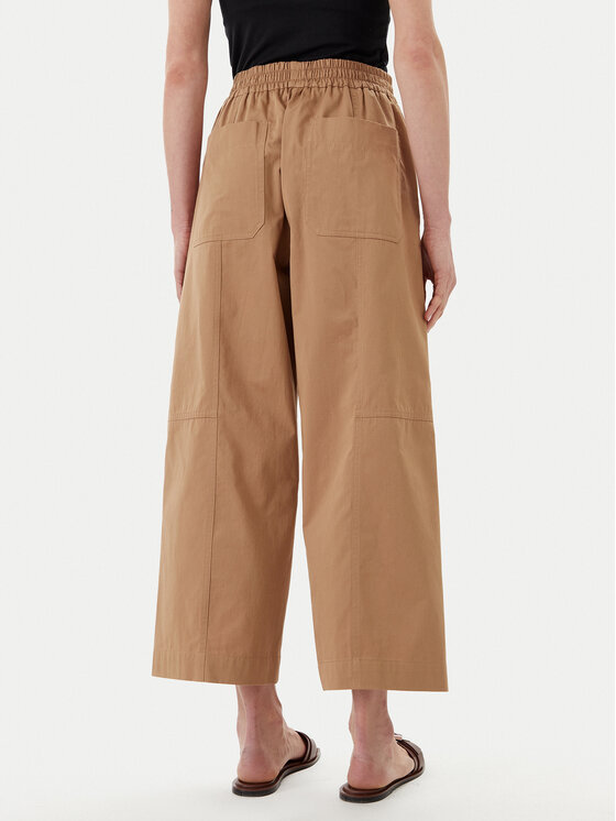 Weekend Max Mara Weekend Max Mara Bavlnené nohavice Milva 2515131092 Hnedá Relaxed Fit