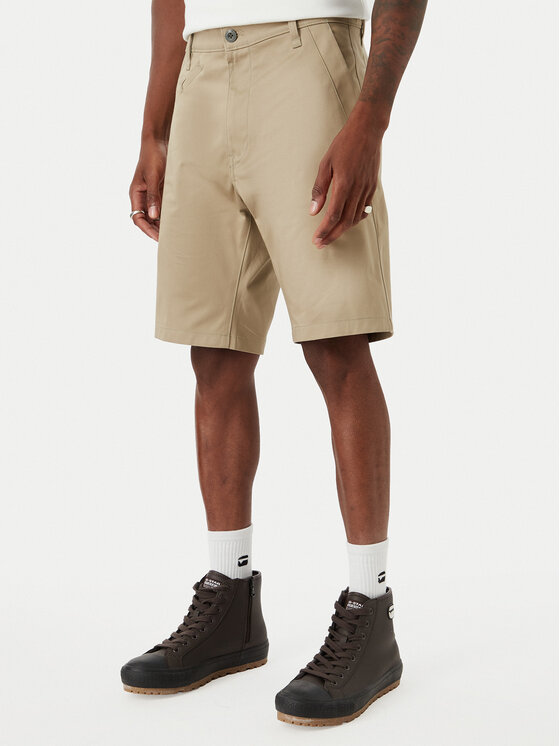 G-Star Raw Pantalon scurți din material Bronson 3.0 D26337-5126 Bej Regular Fit