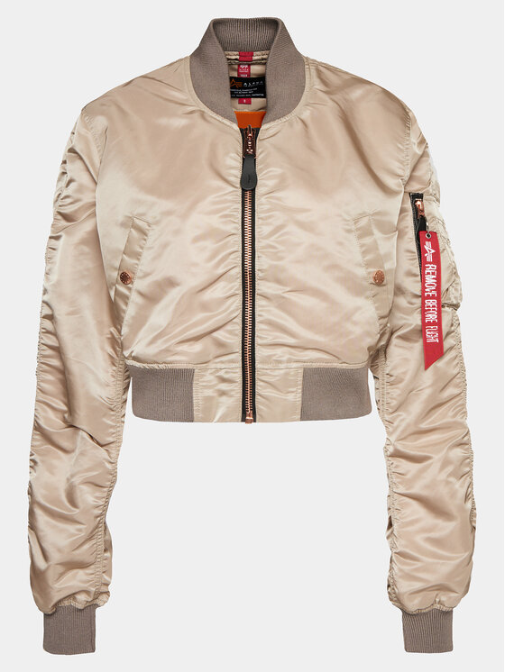 Alpha Industries Alpha Industries Μπόμπερ μπουφάν MA-1 136008 Μπεζ Loose Fit