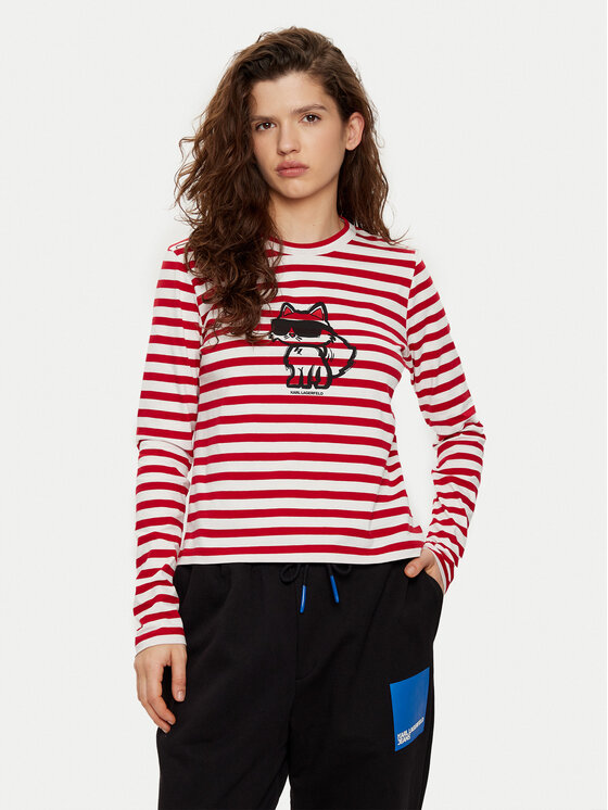 KARL LAGERFELD Blúzka A1W17137 Červená Regular Fit