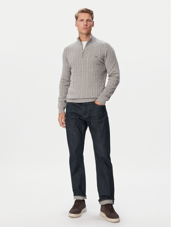 Gant Gant Sveter 8050603 Sivá Regular Fit