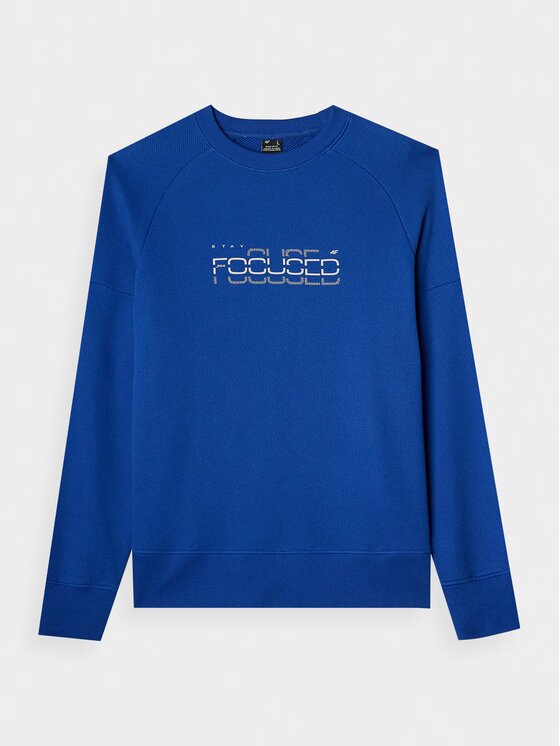 4F 4F Bluza 4FWAW24TSWSM1255-33S Niebieski Regular Fit