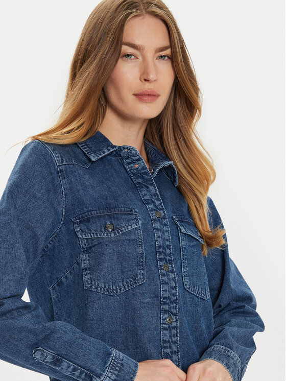 Noisy May Noisy May Jeans haljina New Signe 27034106 Tamnoplava Relaxed Fit
