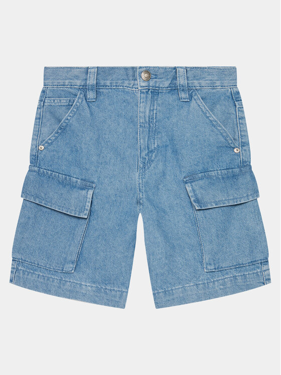 United Colors Of Benetton Pantaloni scurți de blugi 4AD7C902I Albastru Relaxed Fit