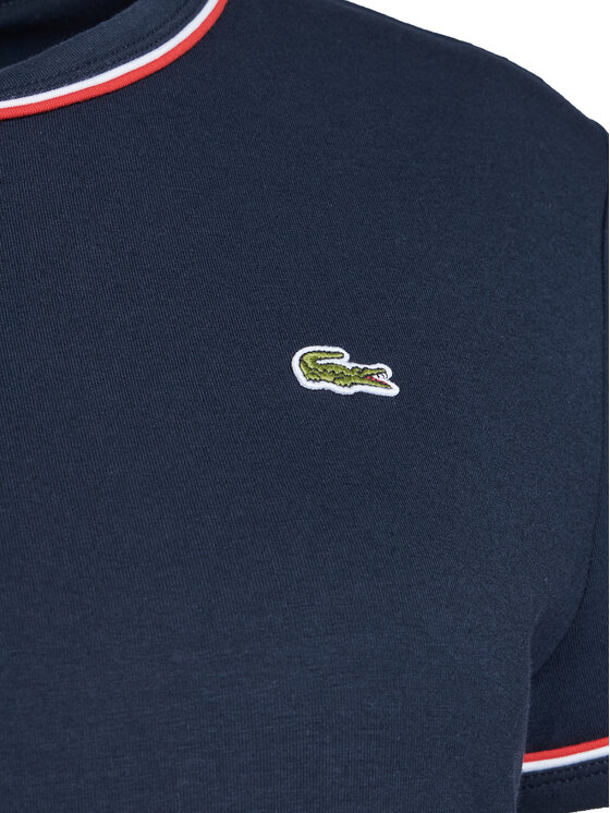 Lacoste Lacoste Marškinėliai TF5289 Tamsiai mėlyna Slim Fit