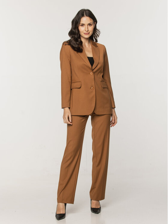 Willsoor Willsoor Marynarka 67873 Brązowy Regular Fit