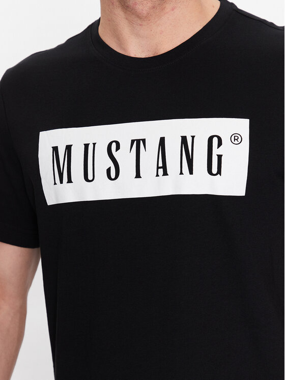 Mustang Mustang T-Shirt Alex 1013223 Czarny Regular Fit