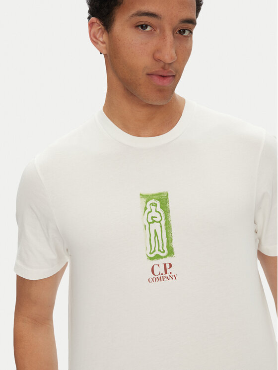 C.P. Company C.P. Company T-Shirt 18CMTS310A005431G Biały Regular Fit