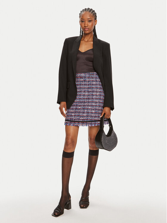 KARL LAGERFELD KARL LAGERFELD Mini sukně 245W1202 Modrá Regular Fit