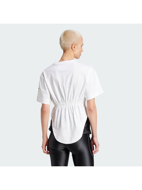 adidas by Stella McCartney adidas by Stella McCartney Koszulka techniczna Stella McCartney Sportswear Curved Hem Biały Regular Fit