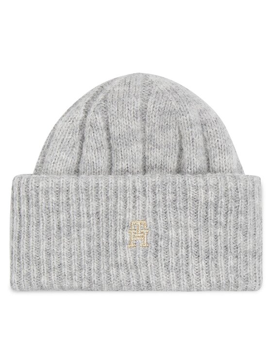 Tommy Hilfiger Tommy Hilfiger Zestaw czapka i opaska Th Timeless Beanie + Headband AW0AW15370P4A Szary