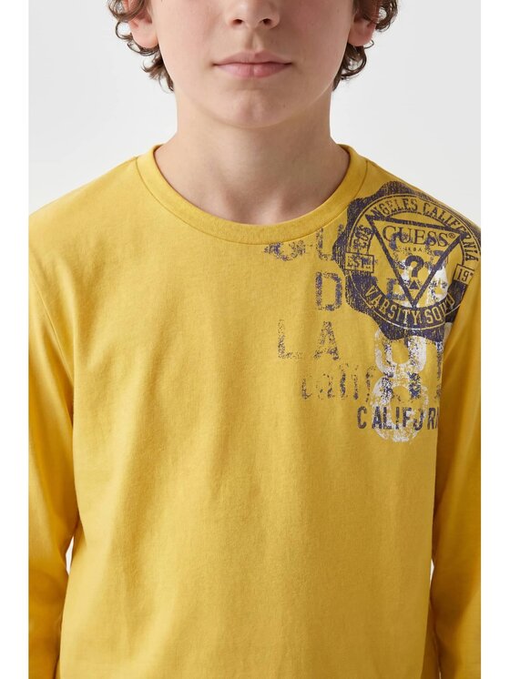 Guess Kids Guess Kids T-Shirt 183144 Żółty Classic Fit